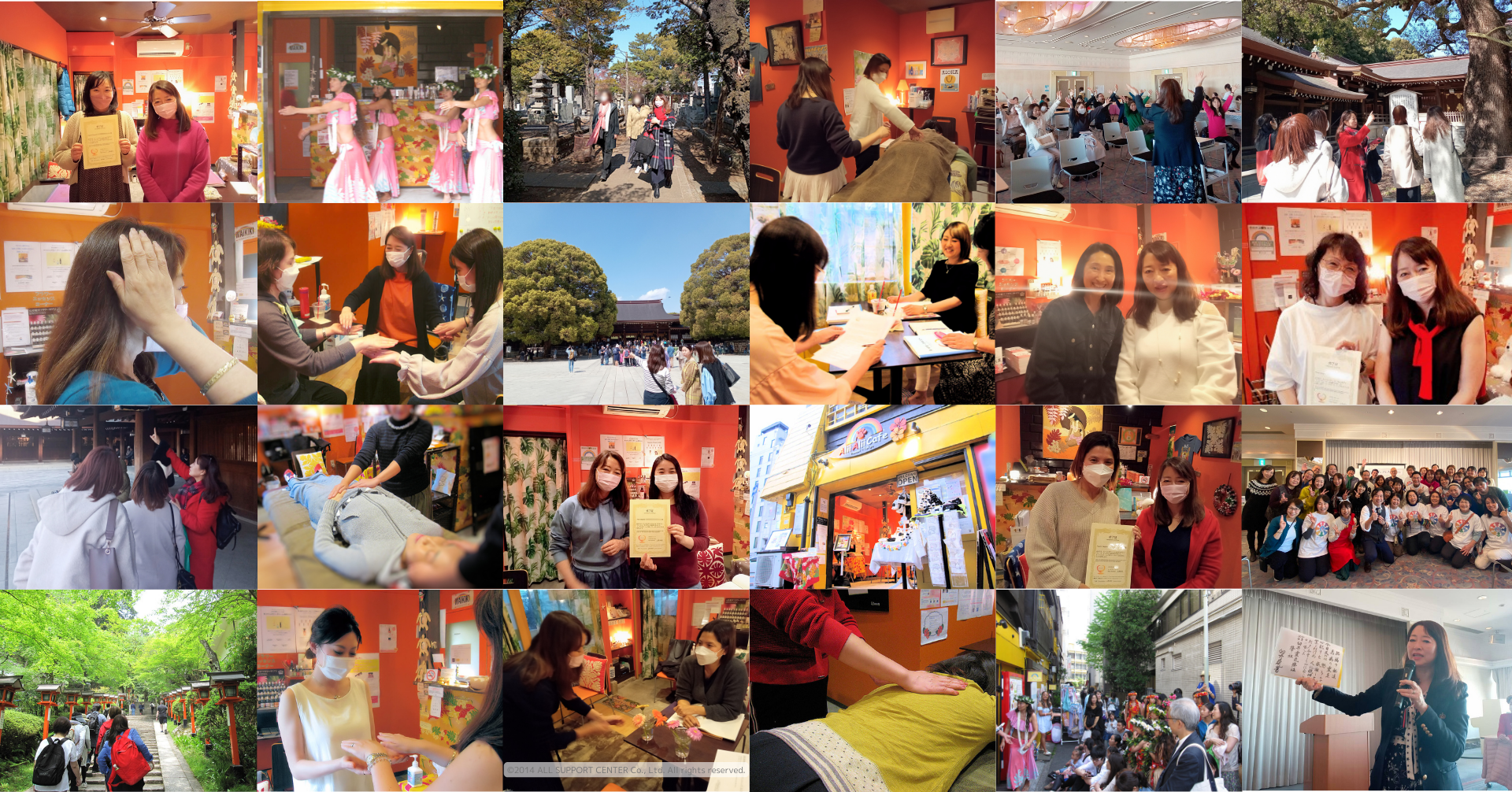 【画像】受講生さんとヒーリングハートレイキアカデミーの様子