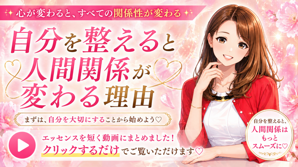 自分を整えると人間関係が変わる理由