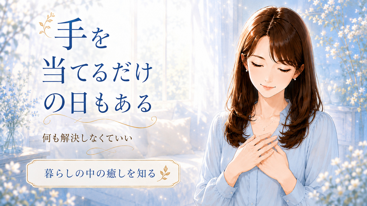 手を当てるだけの日もある。何も解決しなくていい。