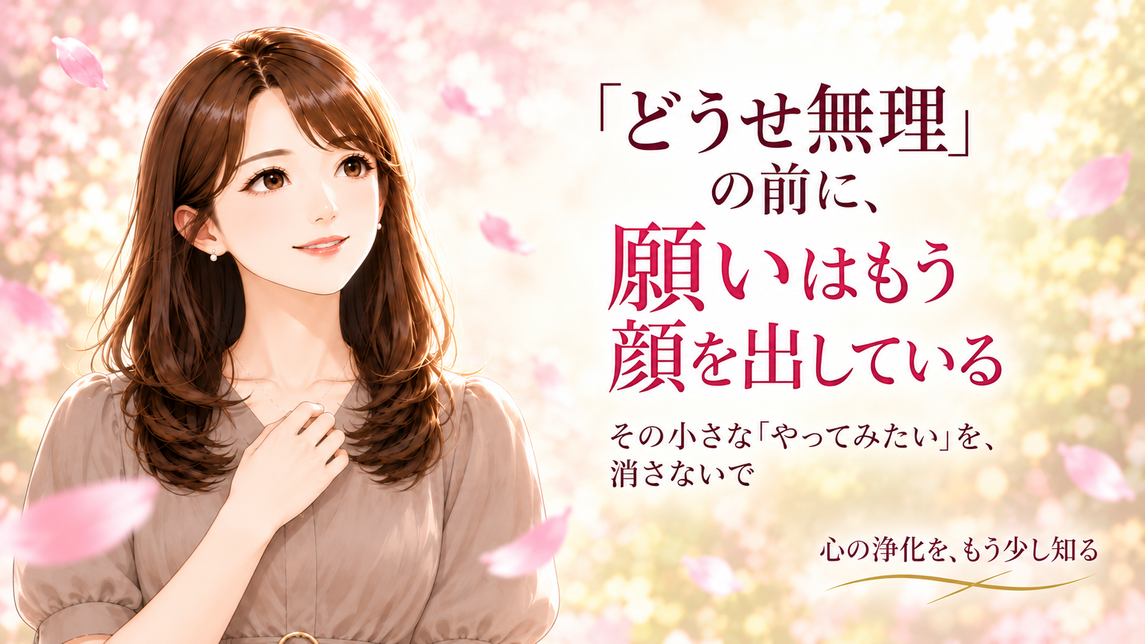 「どうせ無理」の前に、願いはもう顏を出している