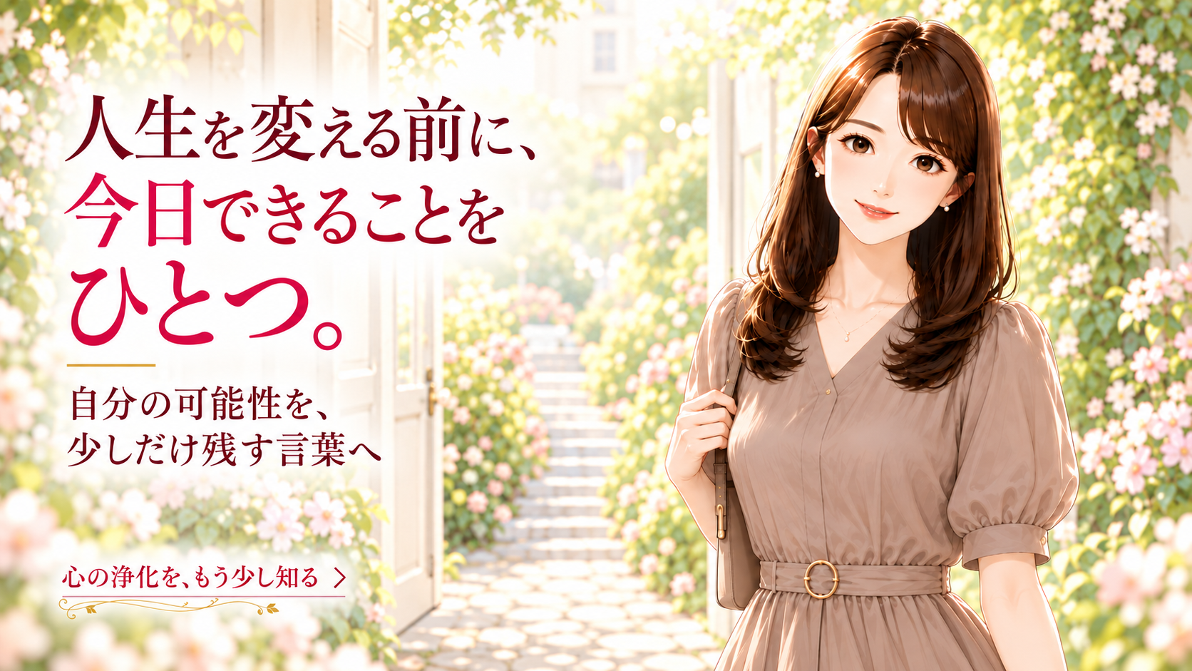 人生を変える前に、今日できることをひとつ。