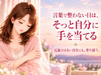 言葉で整わない日はそっと自分に手を当てる