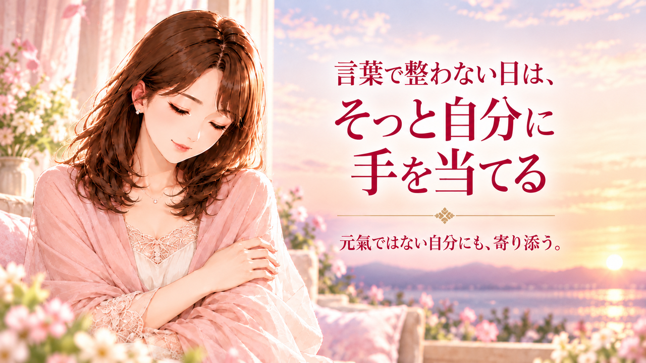 言葉で整わない日はそっと自分に手を当てる