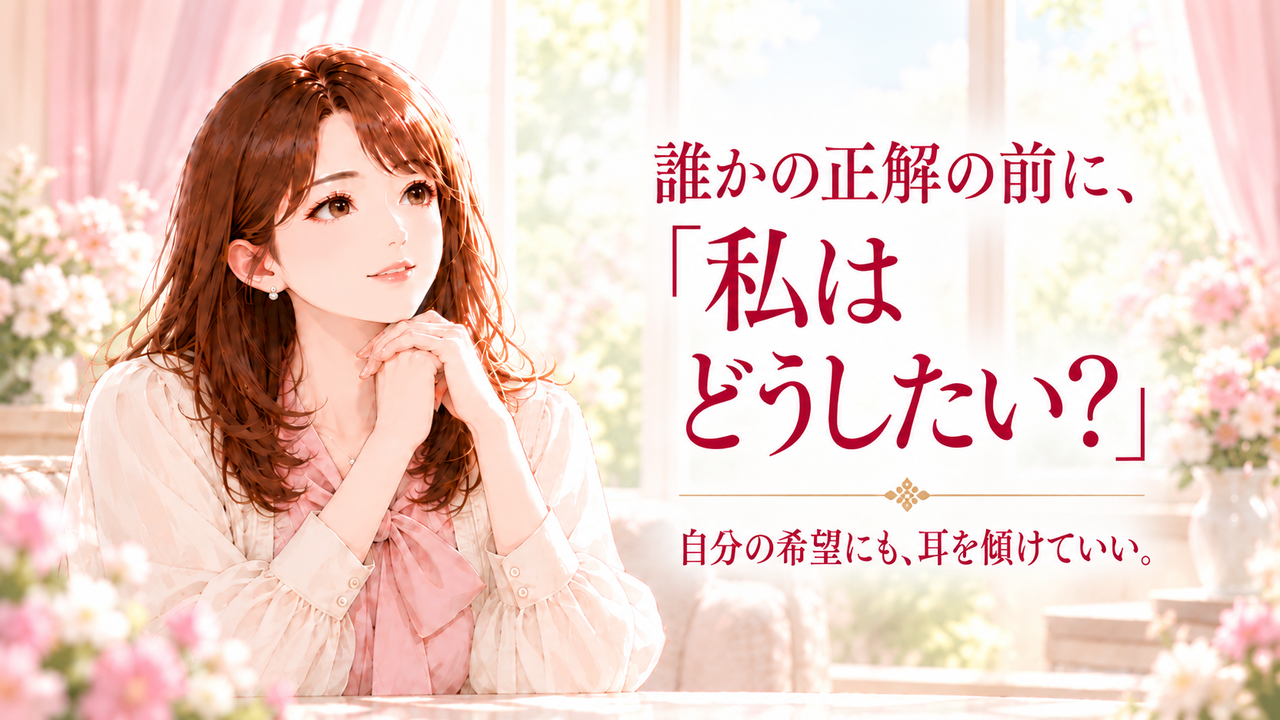 誰かの正解の前に私はどうしたい